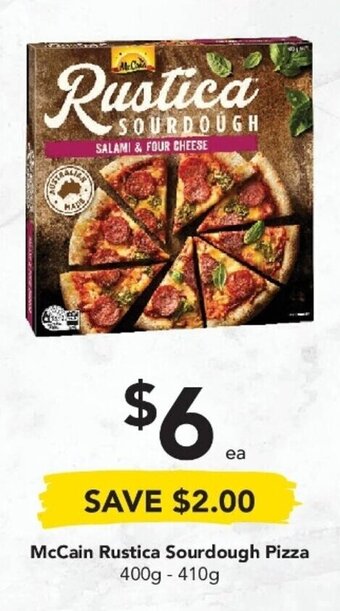Drakes McCain Rustica Sourdough Pizza 400g - 410g offer