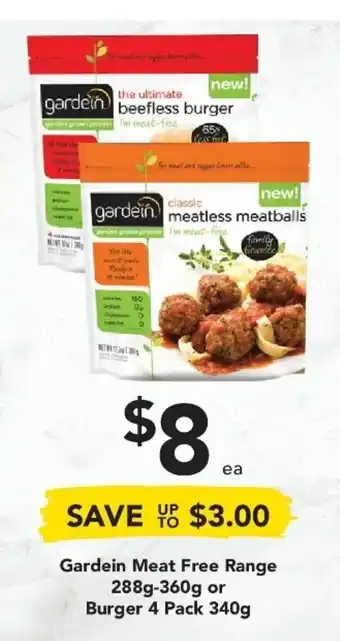 Drakes Garden Meat Free Range 288g-360g or Burger 4 Pack 340g offer