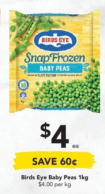 Drakes Birds Eye Baby Peas 1kg offer