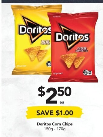 Drakes Doritos Corn Chips 150g - 170g offer
