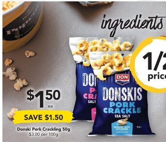 Drakes Donski Pork Crackling 50g offer