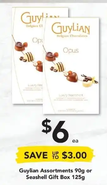 Drakes Guylian Assortments 90g or Seashells Gift Box 125g offer