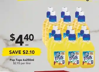 Pop Tops 6x250ml