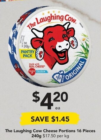 The Laughing Cow Cheese Portions 16 Pieces 240g