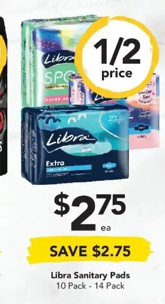 Drakes Libra Sanitary Pads 10 Pack - 14 Pack offer