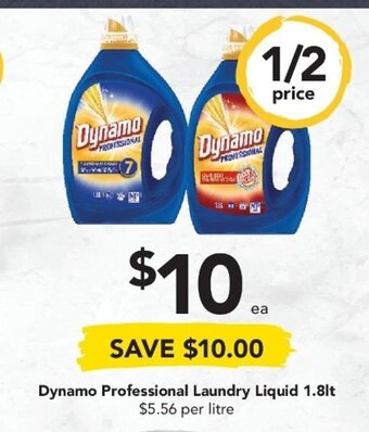 Drakes Dynamo Professional Laundry Liquid 1.8lt offer