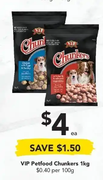 Drakes VIP Petfood Chunkers 1kg offer