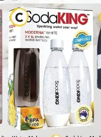 Drakes Sodaking Moderna White Twin Pack 1lt Sell offer