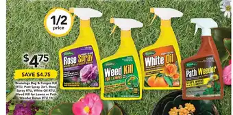 Drakes Brunnings Bug & Fungus Kill RTU, Pest Spray 3in1, Rose Spray RTU, White Oil RTU, Weed Kill for Lawns or Path Weeder Bonus 1lt offer