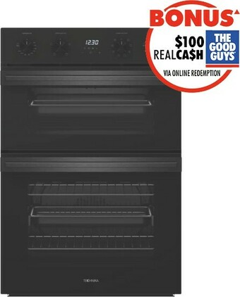 The Good Guys Technika 60cm Double Oven - Dark Stainless offer