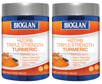 Chemist Discount Centre Bioglan hi-zorb triple strength turmeric 100 tablets offer