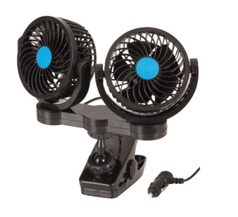 Jaycar Electronics 12V Oscillating Fan - Dual 4" Clamp Mount offer