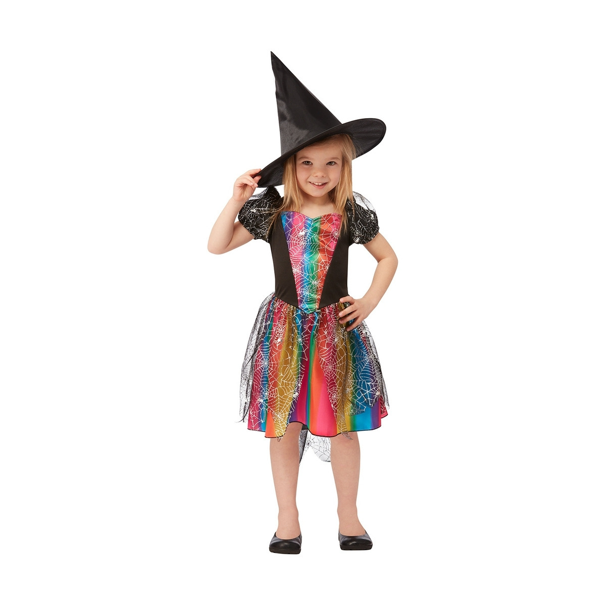 Rainbow Witch Costume - Ages 4-6 offer 