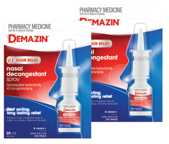 Chemist Discount Centre Demazin 12 Hour Decongestant Nasal Spray 20ml offer