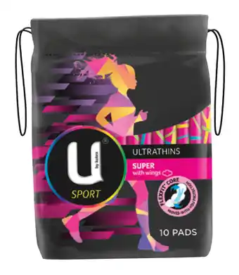 Chemist Discount Centre U by Kotex Sport Ultrathins Pads Super 10 Pack offer