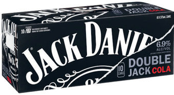 Liquorland Jack Daniels Double Jack & Cola Can 375ml (10 Pack) offer