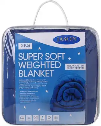 BIG W Jason Weighted Blanket 3kg - Cobalt offer
