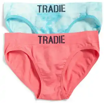 BIG W Tradie Girls 2-Pack Seamfree Bikini Briefs offer
