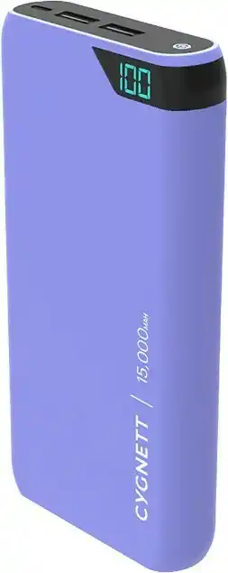 BIG W Cygnett Charge Up Boost Dual USB 2.4A Power Bank - Lilac offer