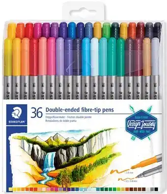 BIG W Staedtler 36-Pack Design Journey Fibre-Tip Pen 3.0mm offer