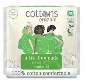 Cottons ultra-thin pads regular 14 pack
