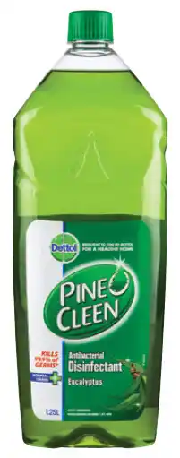 Pine o cleen antibacterial disinfectant eucalyptus 1.25 litres