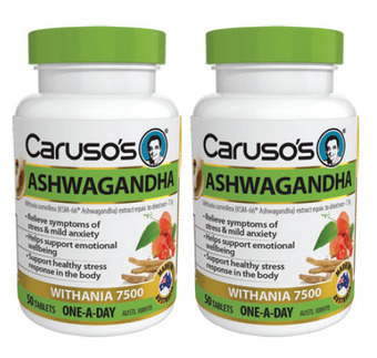ePharmacy Caruso’s natural health ashwagandha 50 tablets offer