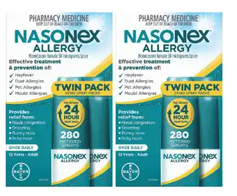 ePharmacy Nasonex allergy 280 sprays offer