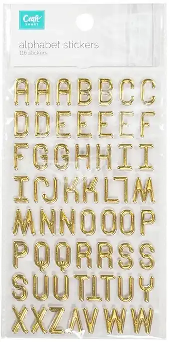BIG W NEW Craftsmart 2-Pack Alphabet Stickers offer