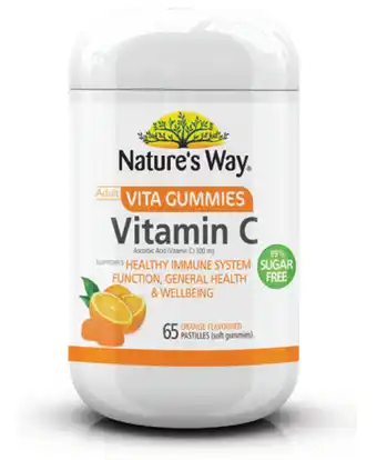Nature's way adult vita gummies sugar free vitamin c 99% sugar free 65 pastilles