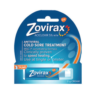 Zovirax cold sore treatment cream pump 2g