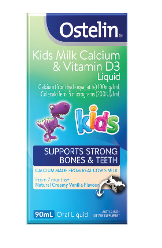 ePharmacy Ostelin kids milk calcium & vitamin d3 liquid 90ml offer