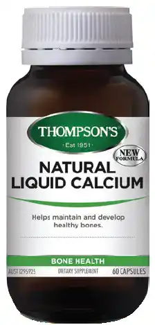 ePharmacy Thompson’s natural liquid calcium 60 capsules offer