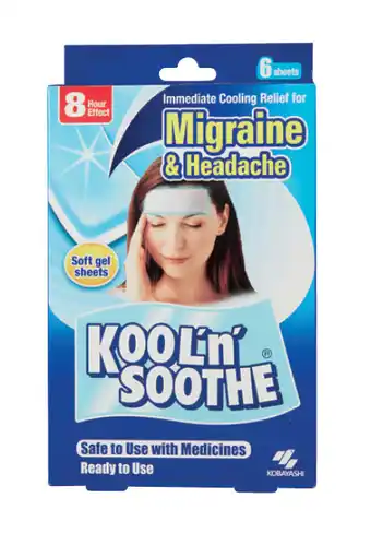 Kool ‘n’ soothe migraine relief 6 sheets