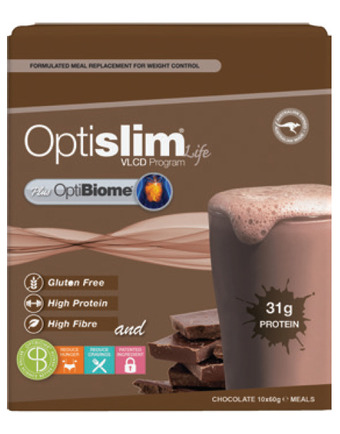 ePharmacy Optislim life optibiome shake chocolate 10x60g offer