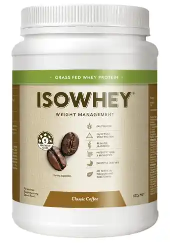 ePharmacy Isowhey weight management complete classic coffee 672g offer