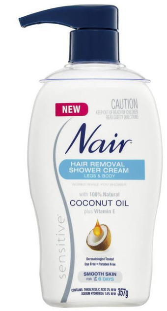 ePharmacy Nair sensitive hair removal shower cream with coconut oil 357g offer