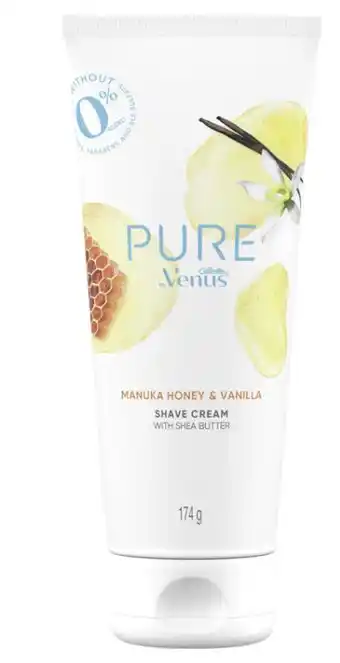 ePharmacy Gillette venus pure shaving cream manuka honey & vanilla 174g offer