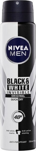 BIG W Nivea Men Invisible Black & White Anti-Perspirant 250mL offer