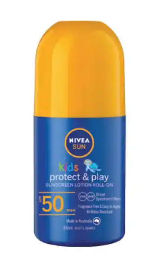 ePharmacy Nivea sun kids protect & play spf 50 roll on 65ml offer