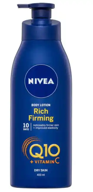 ePharmacy Nivea rich firming q10+ vitamin c body lotion 400ml offer