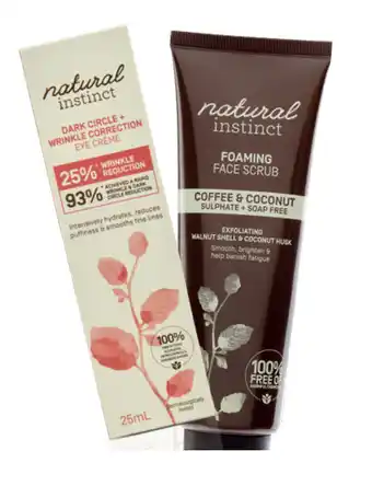 ePharmacy Natural instinct dark circle + wrinkle correction eye crème 25ml offer