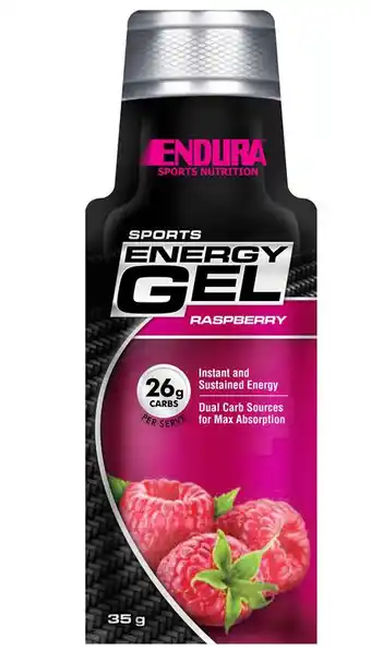 ePharmacy Endura sports nutrition energy gel 35g - raspberry offer