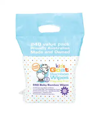 ePharmacy Goat kids bamboo wipes fragrance free 240 pack offer