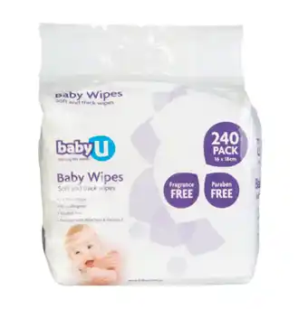 ePharmacy Baby u baby wipes fragrance free 240 pack offer