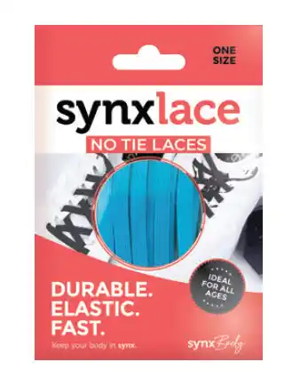Synxlace no tie laces blue