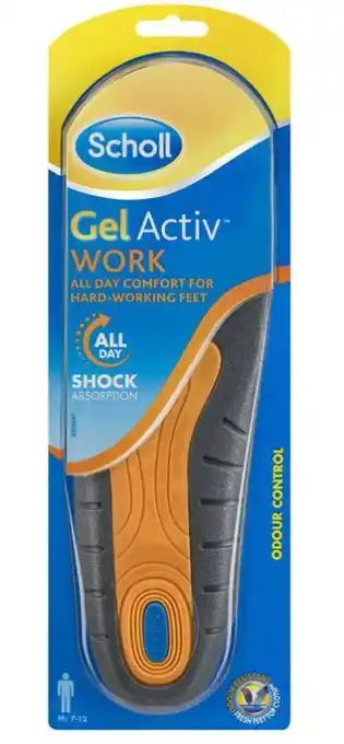 Scholl gel activ men work insoles