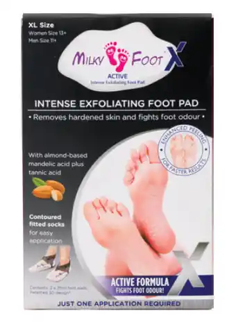Milky foot active intense exfoliating foot mask xl