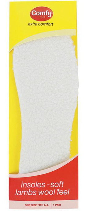 Comfy feet insoles soft lambswool