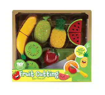 Toy warehouse fruit cutting play set